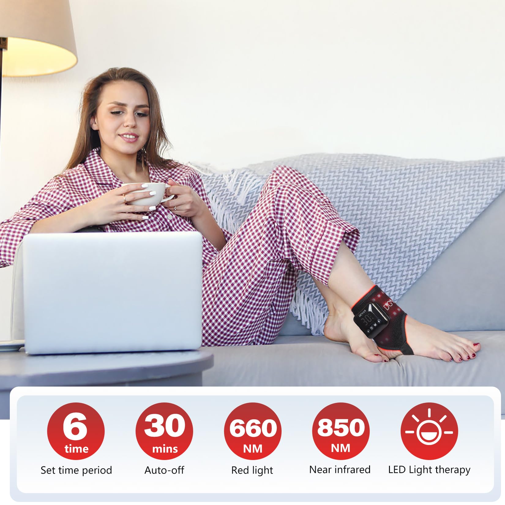 DGXINJUN velcro-secured wrap stays securely in place around ankle or wrist.