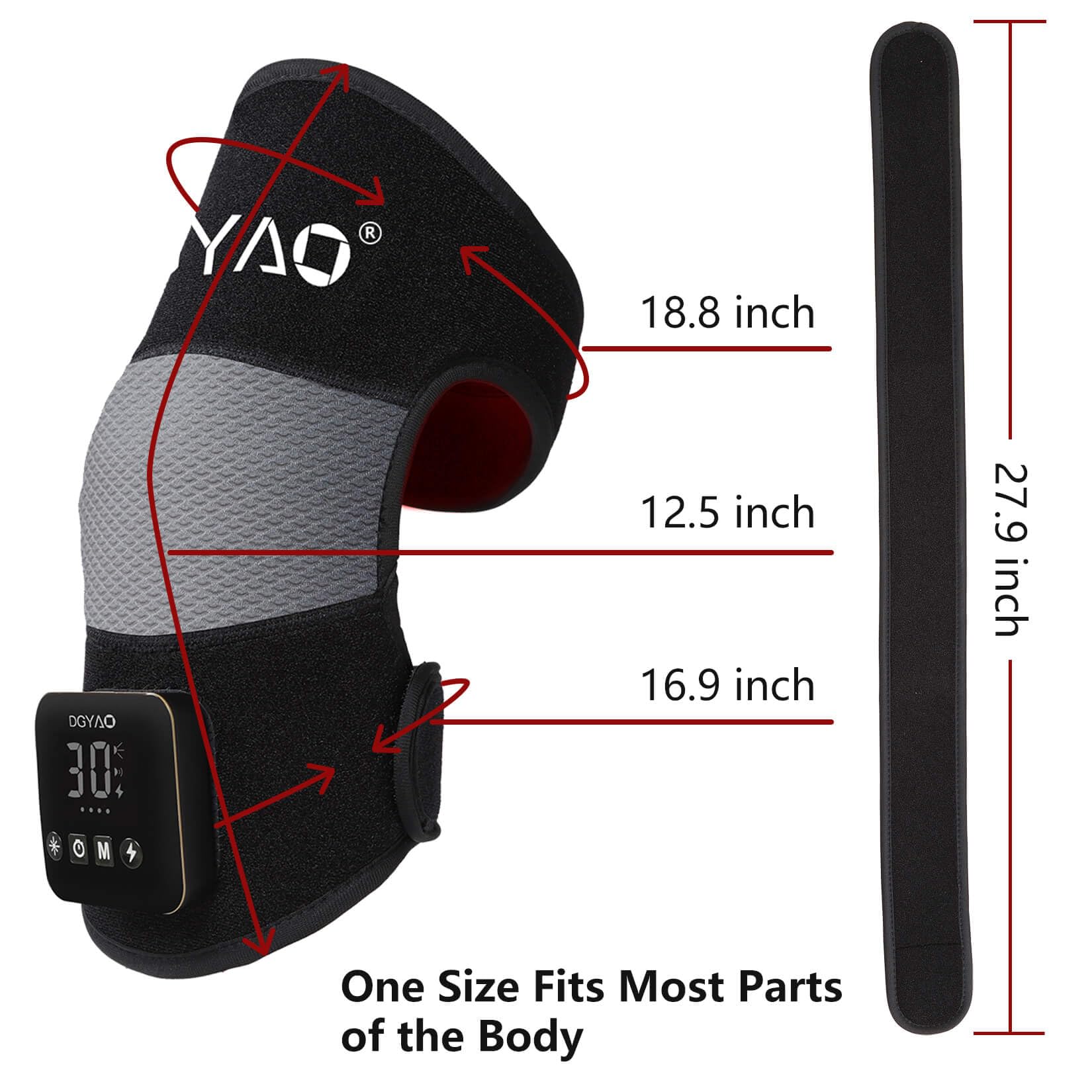 DGYAO D MAX knee wrap in use during a therapy session