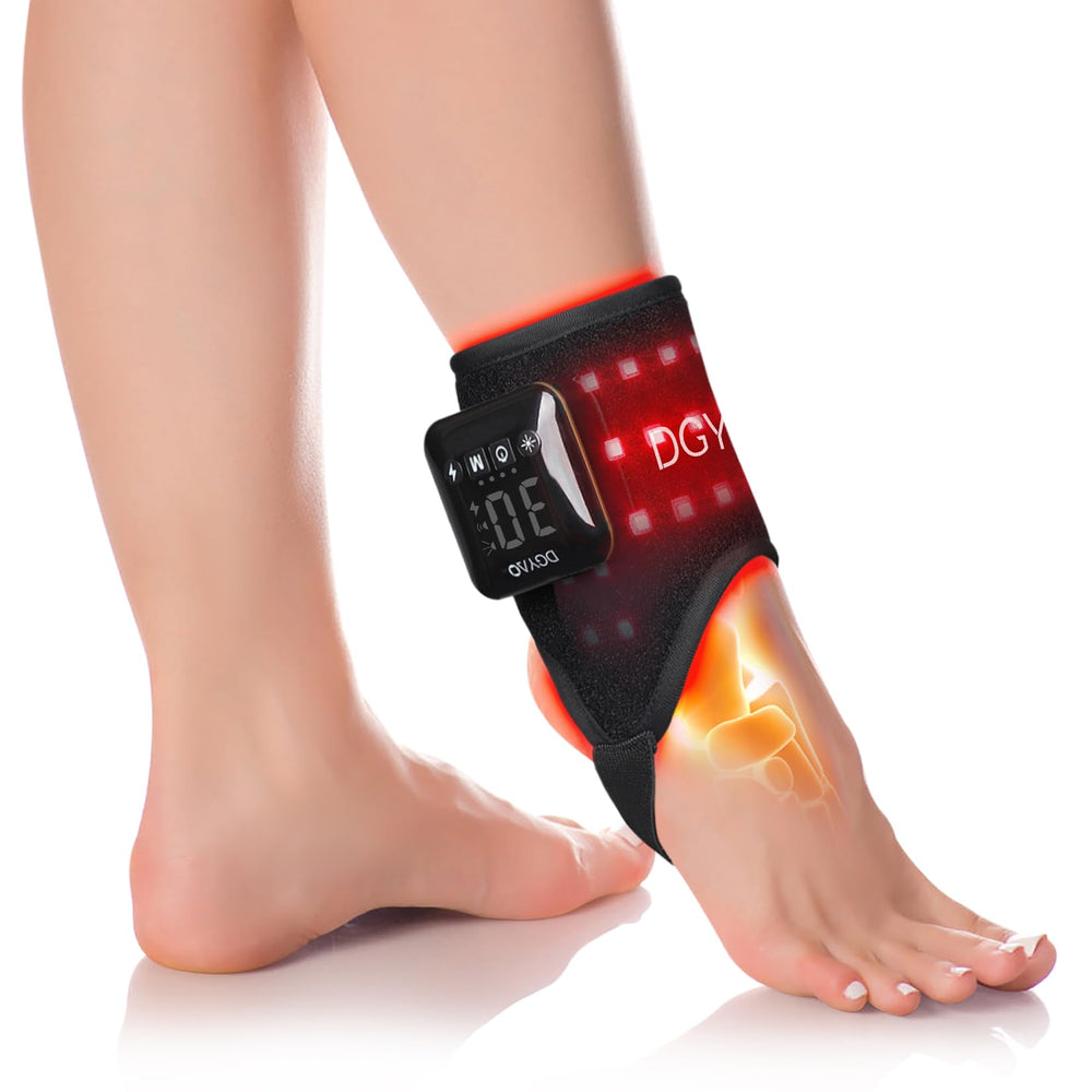DGYAO red light wrap on ankle for targeted therapy and comfort.