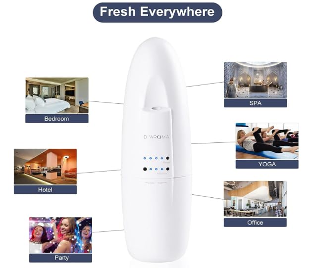 Di'Aroma diffuser in bedroom creates calming ambiance and fresh air