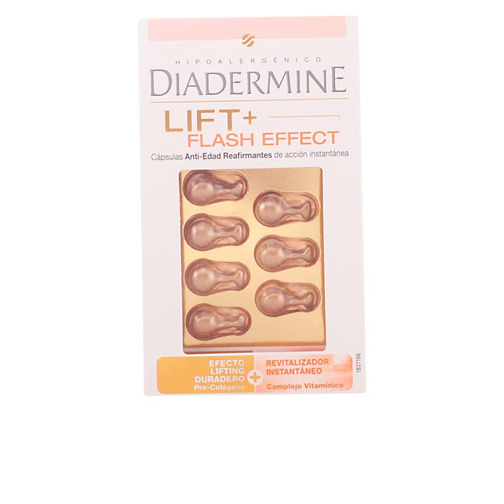 Diadermine Lift Flash EFECT capsules packaging close-up, ideal for on-the-go use.