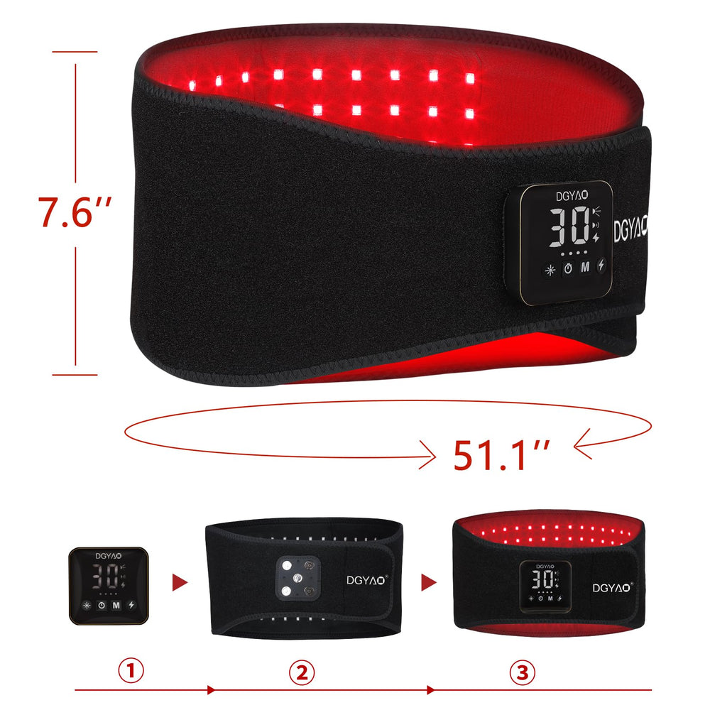 Back belt worn during activity with timer set for 5 to 30 minutes