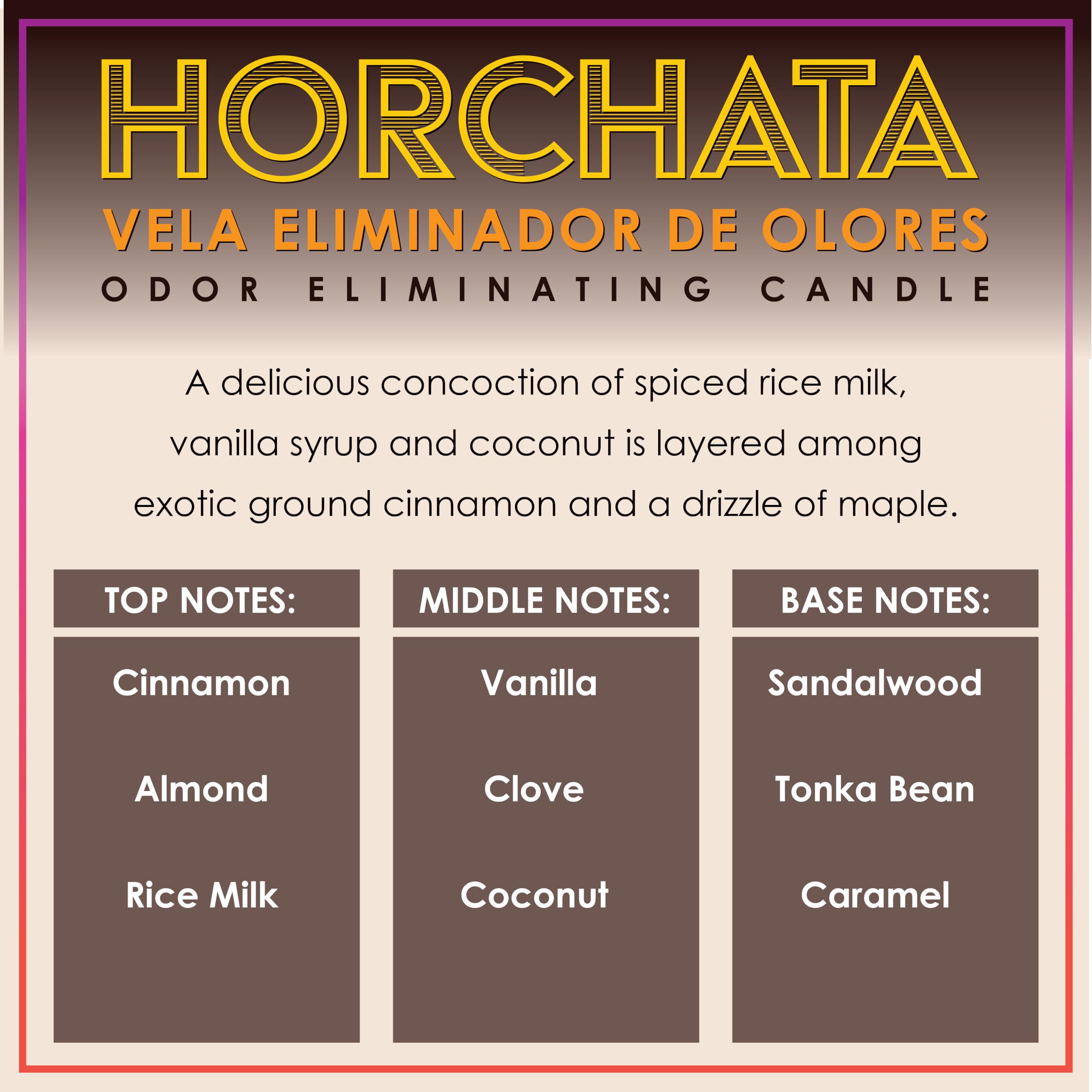 Dianne's Horchata 12oz candle photographed for long-lasting fragrance release.