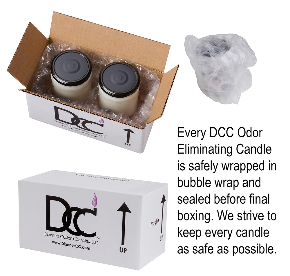 Dianne's Custom Candles Cherry Bomb packaging detail showing premium design.