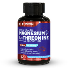 DIATMOON Magnesium L-Threonine capsules bottle front view, supporting daily wellness.