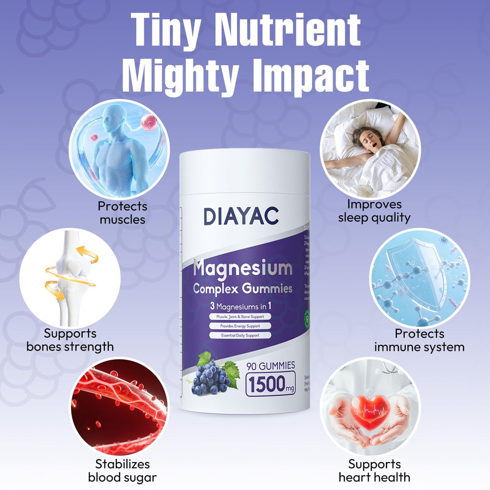 DIAYAC magnesium gummies supporting restful sleep and relaxation