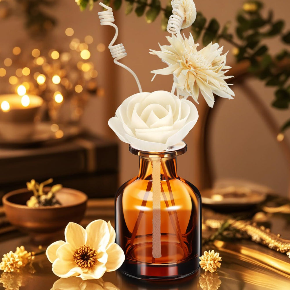 Didiseaon beige diffuser flowers add maintenance-free style to living rooms.