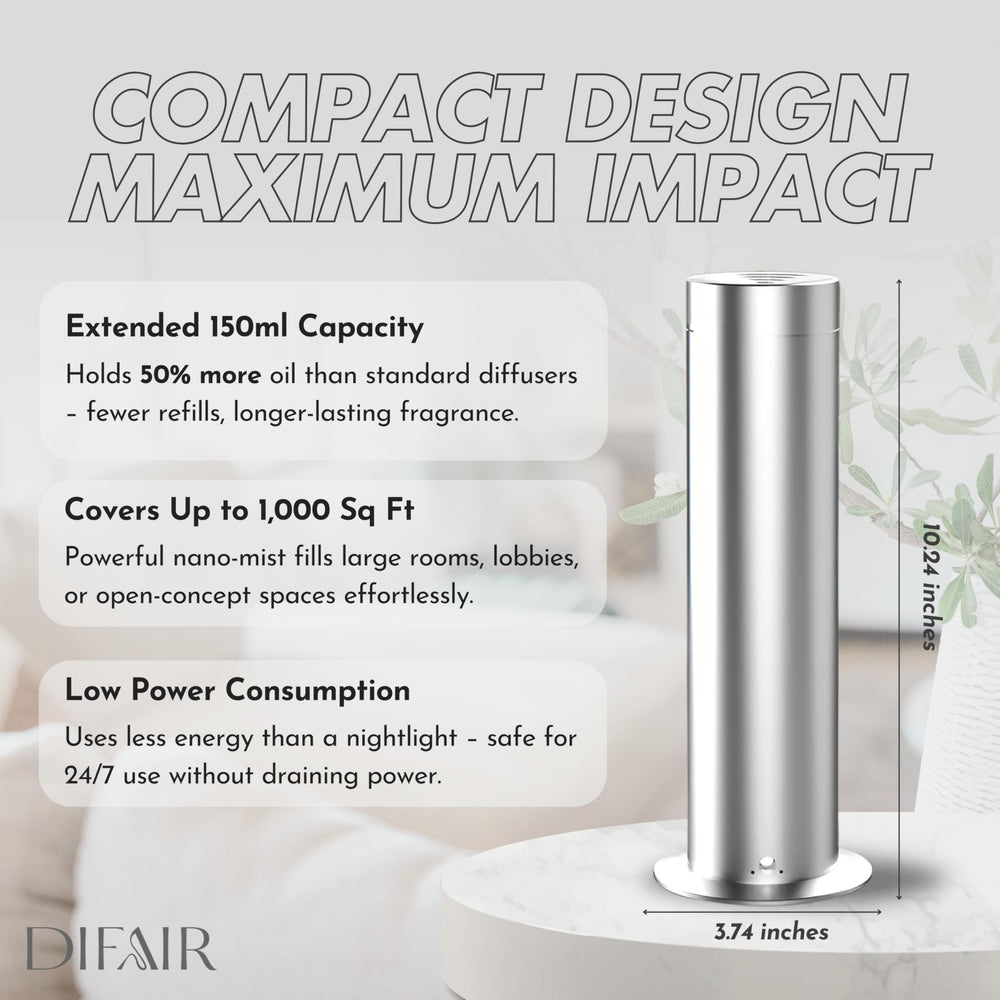 DIFAIR S150 operates whisper-quiet, keeping spaces calm and distraction-free.