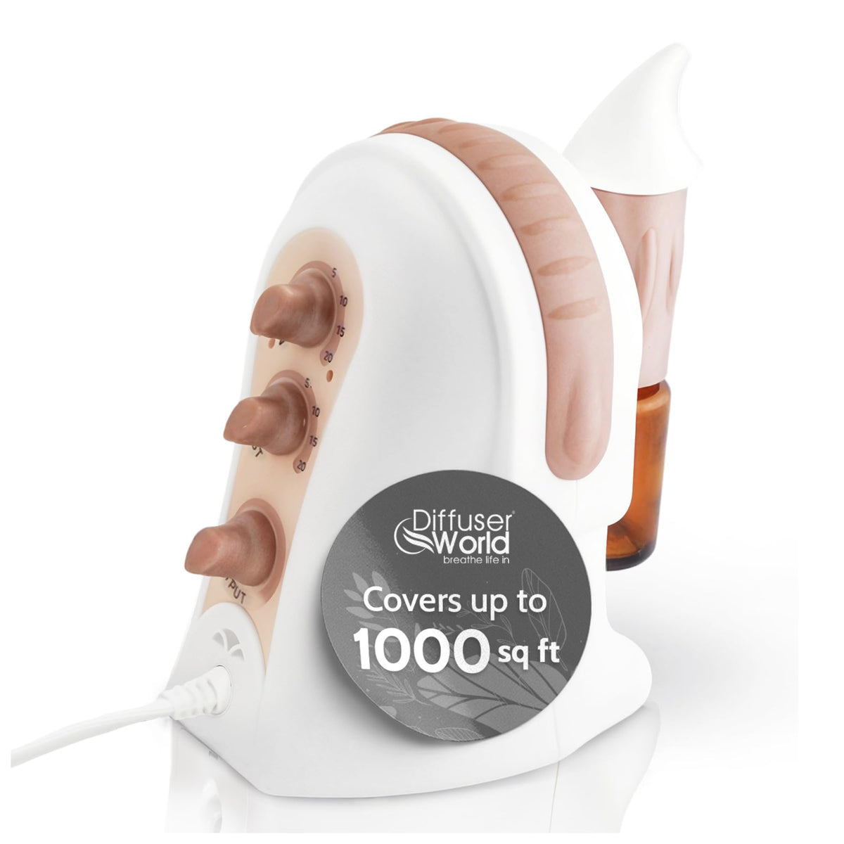 DIFFUSER WORLD waterless diffuser covers 1000 sq ft for open spaces