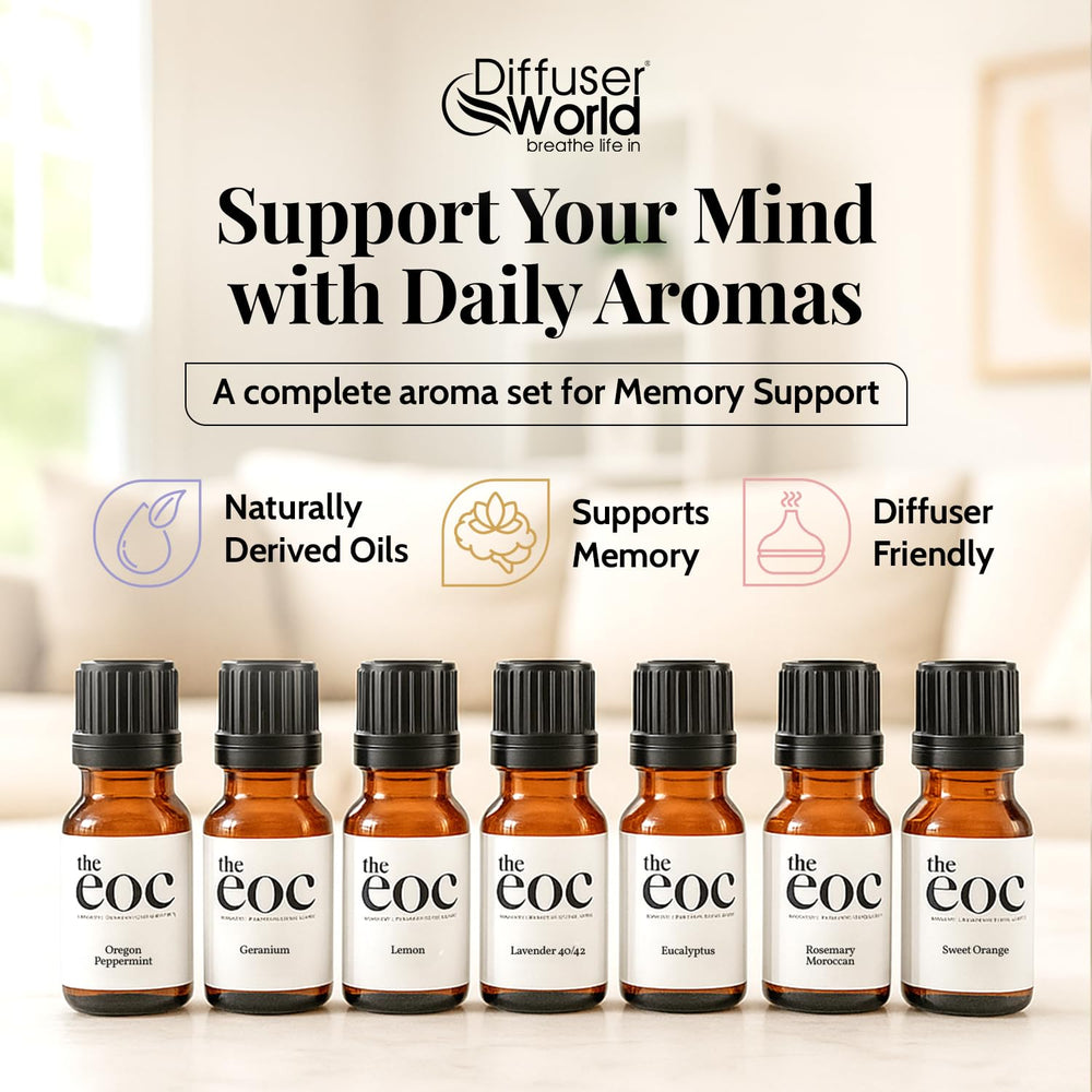 DIFFUSER WORLD Oregon Peppermint bottle pour energizes spaces with a refreshing scent.