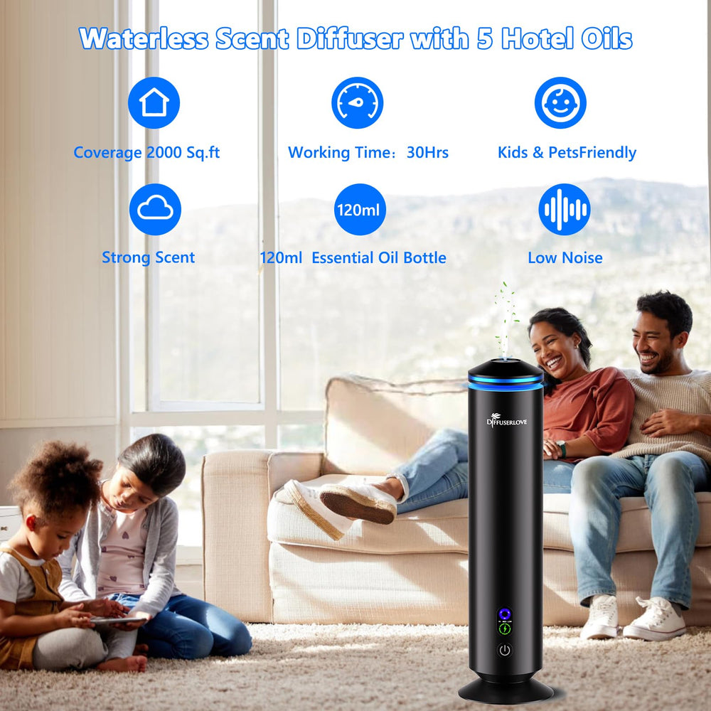 Diffuserlove aluminum tower design enhances decor with a contemporary silhouette