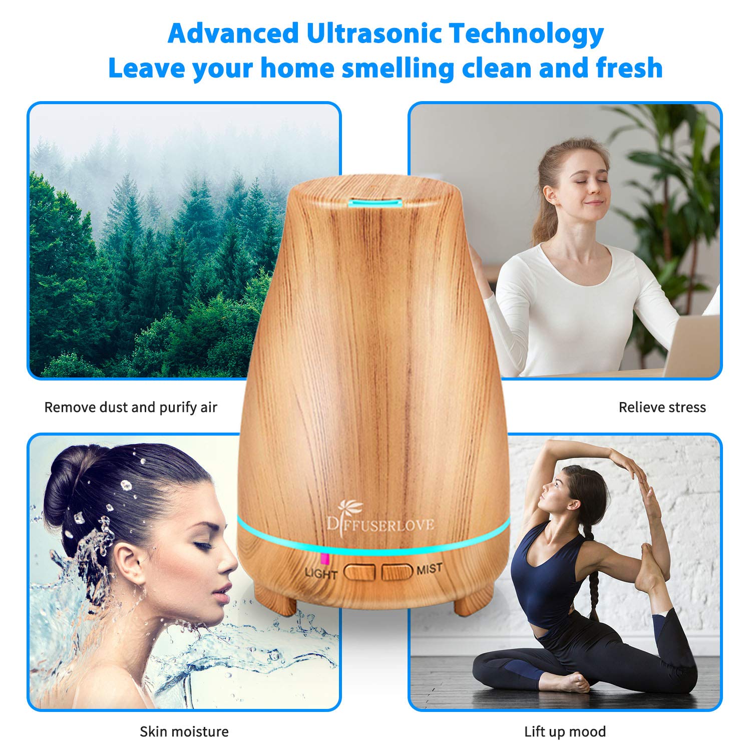 Diffuserlove auto shut-off keeps the diffuser safe when water runs low.