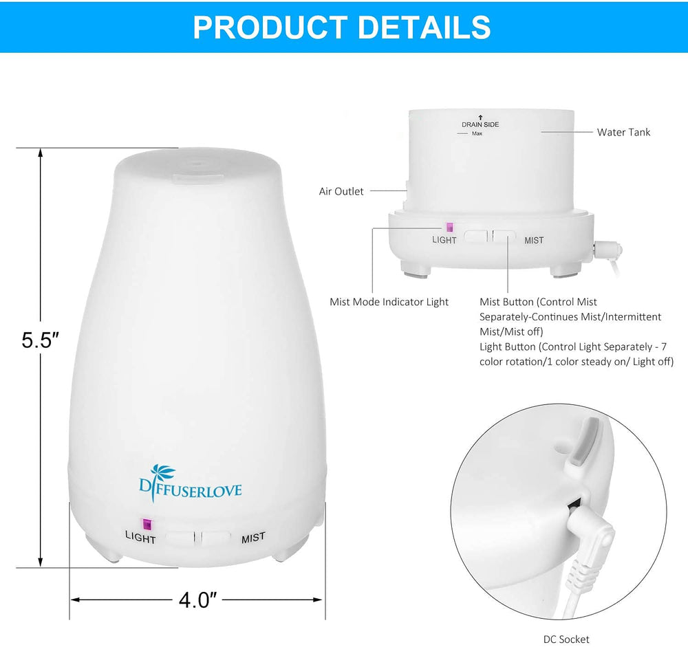 Diffuserlove 2-pack suited for bedroom, office, and kitchen setups.
