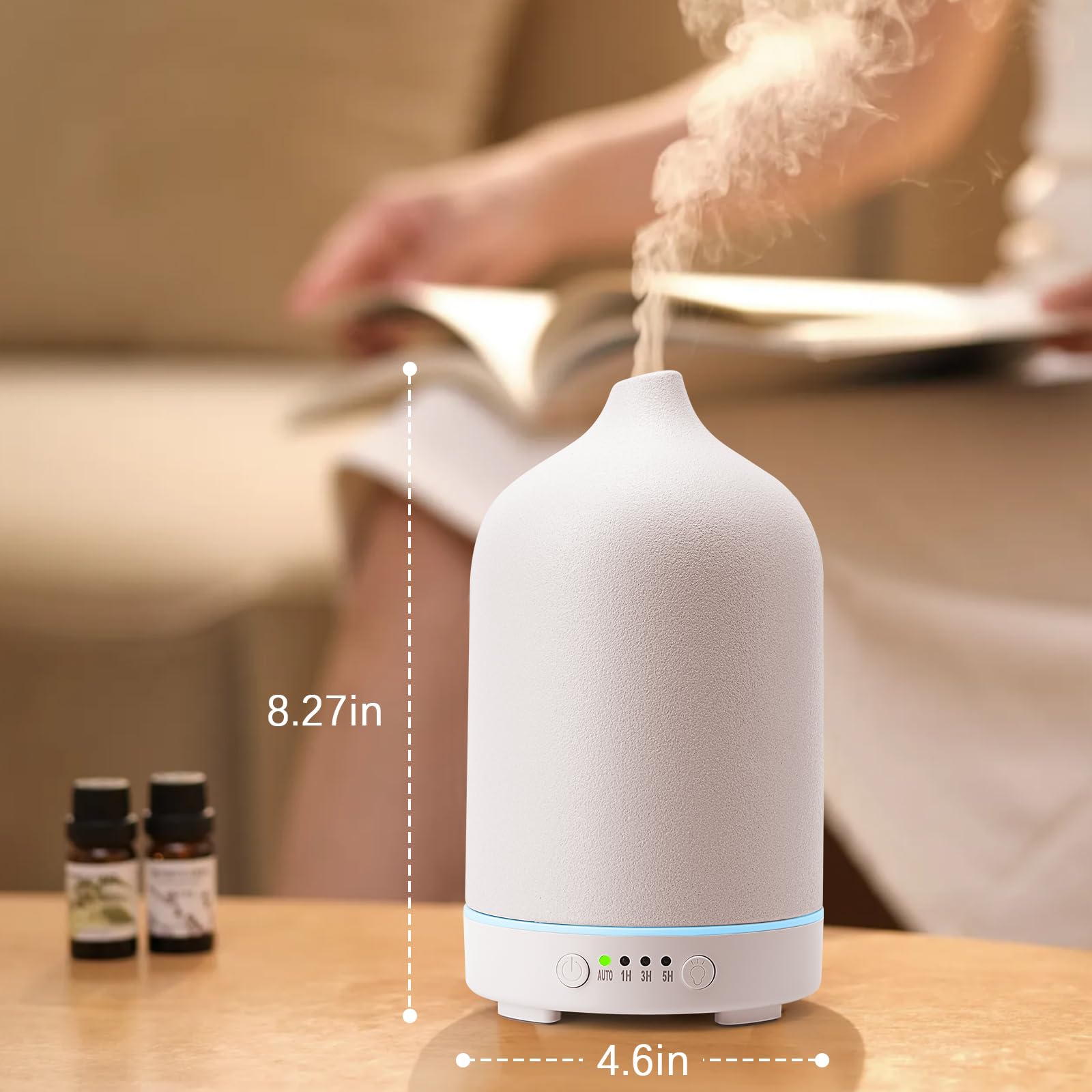 Diffuserlove seven color lamp offers mood lighting options.