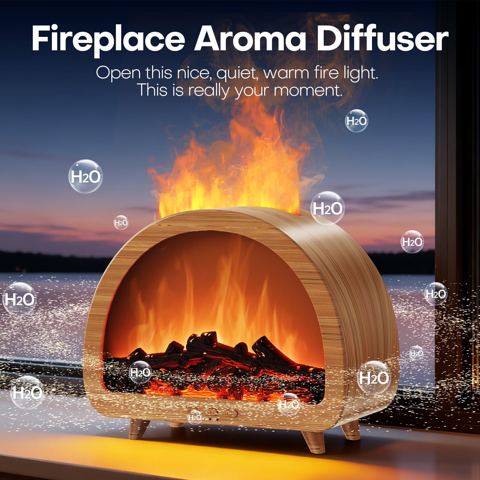 Diffuserlove color-changing lights create relaxing ambiance and mood lighting.