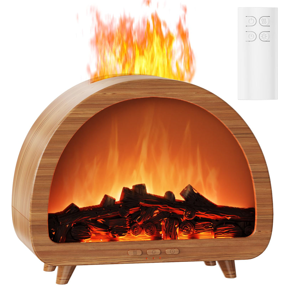 Diffuserlove fireplace-style diffuser with warm flame visuals for cozy evenings.