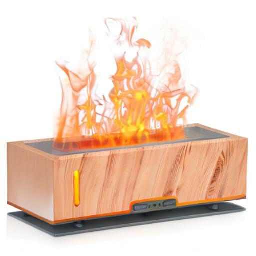Diffuserlove Flame Diffuser fits bedrooms and desks with 200 ml capacity.