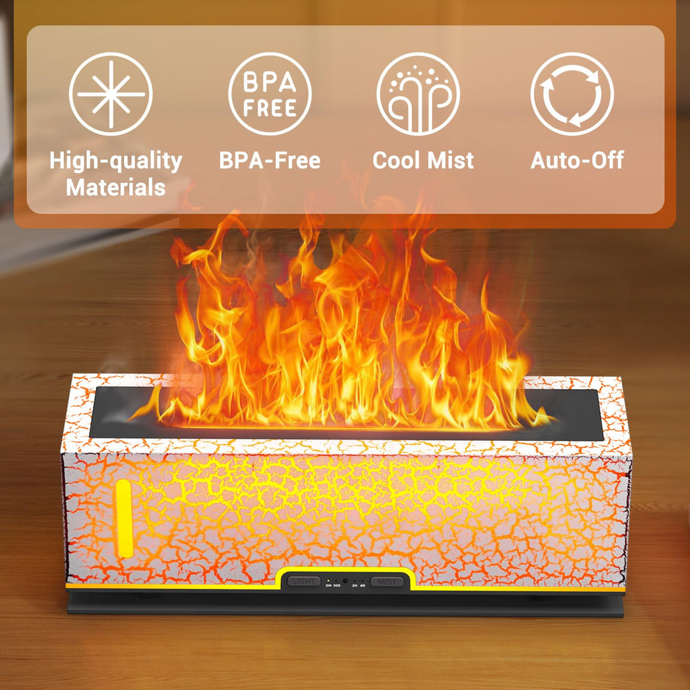 Diffuserlove flame diffuser in office setup with soft lighting
