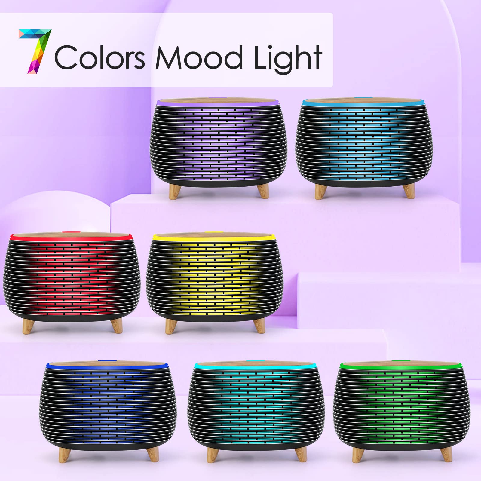 Diffuserlove showing intermittent and continuous mist modes on the device.