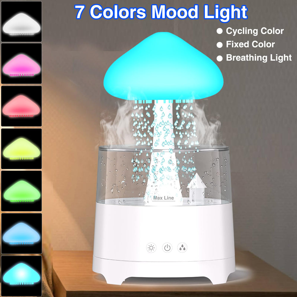 Diffuserlove mushroom-light seven-colors option supports personalized mood lighting.