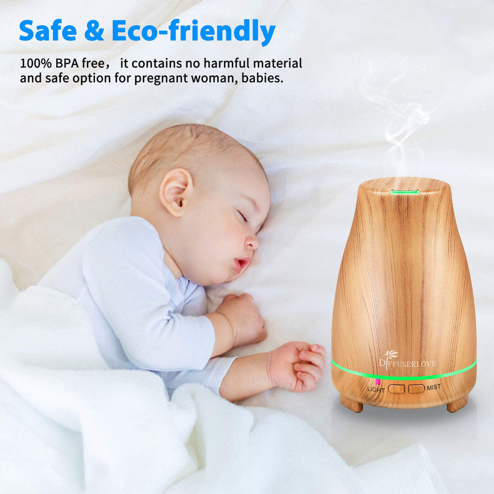 Diffuserlove night-light provides gentle illumination for cozy bedrooms.