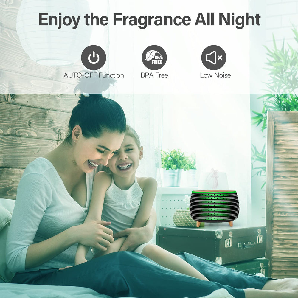 Diffuserlove portable diffuser ready for use on a desk, nightstand, or tabletop.