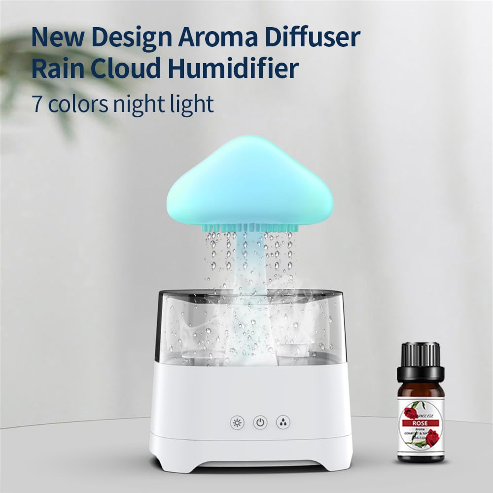 Diffuserlove rain-sounds-feature creates a peaceful sleeping atmosphere.