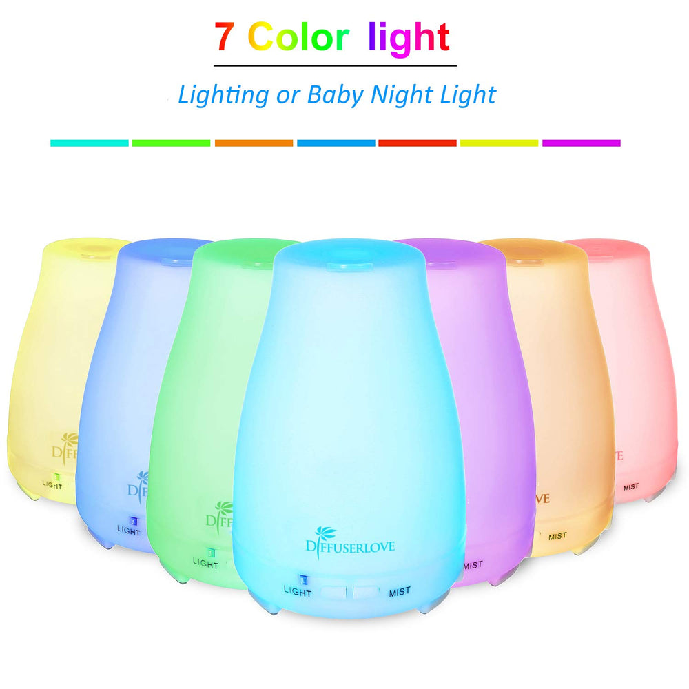 Diffuserlove remote control showing easy time and light customization.
