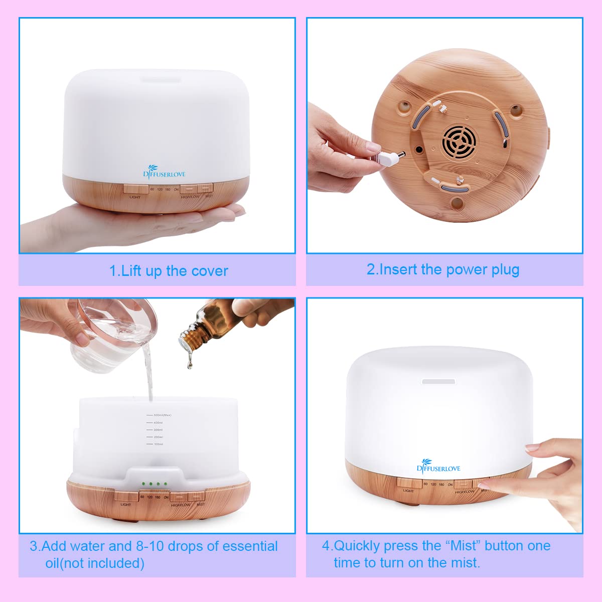 Diffuserlove timer modes simplify scheduling aroma sessions