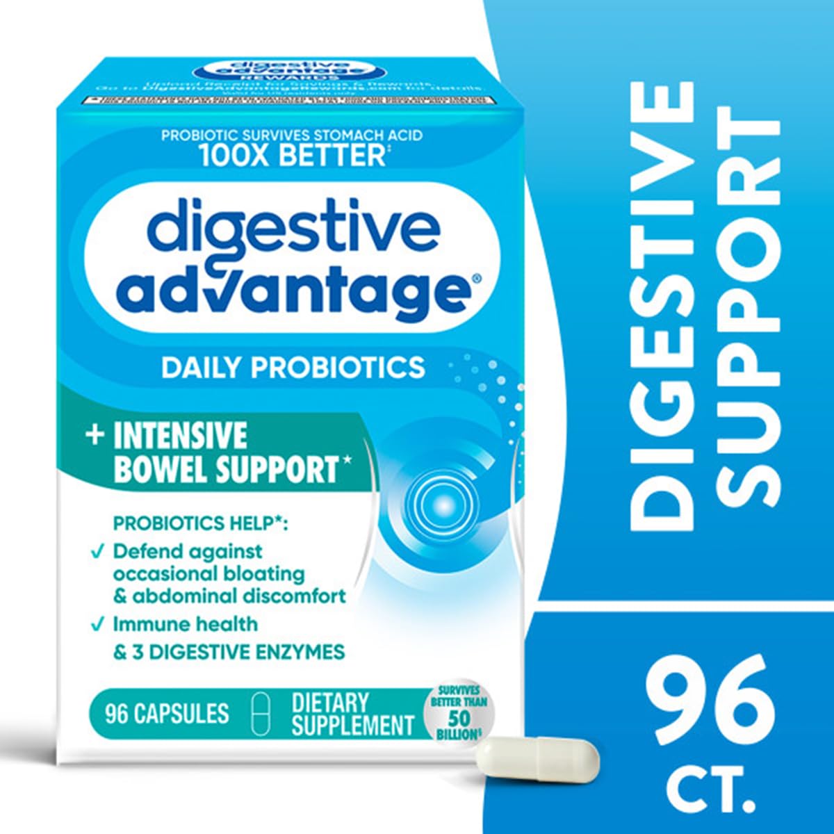 Digestive Advantage daily probiotics capsules ready for everyday digestive support