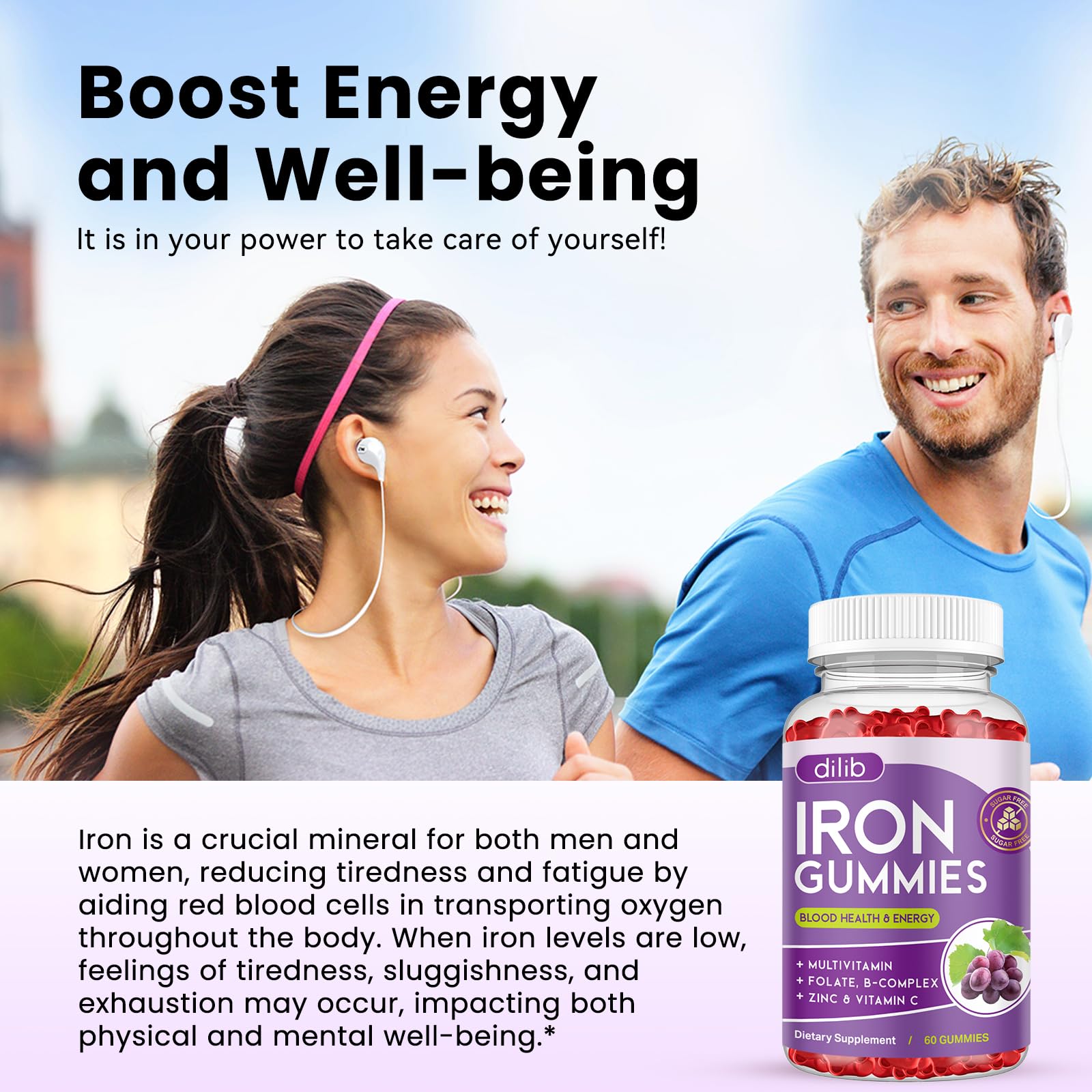 Dilib Iron Gummies energy focus during study or workouts