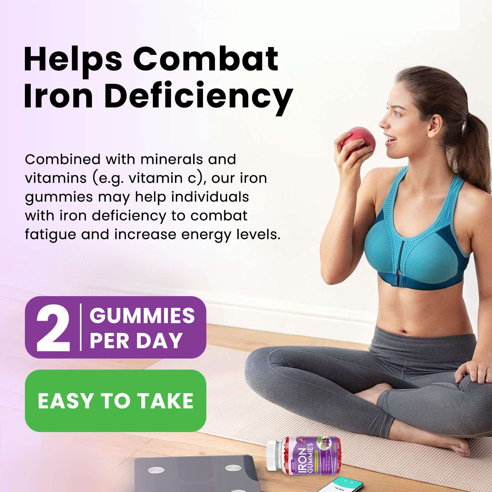 Dilib Iron Gummies gentle stomach formula in a kid-friendly chew