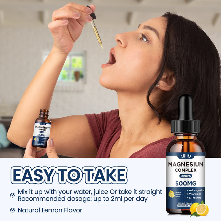 Dilib lemon flavor drops on the bottle label