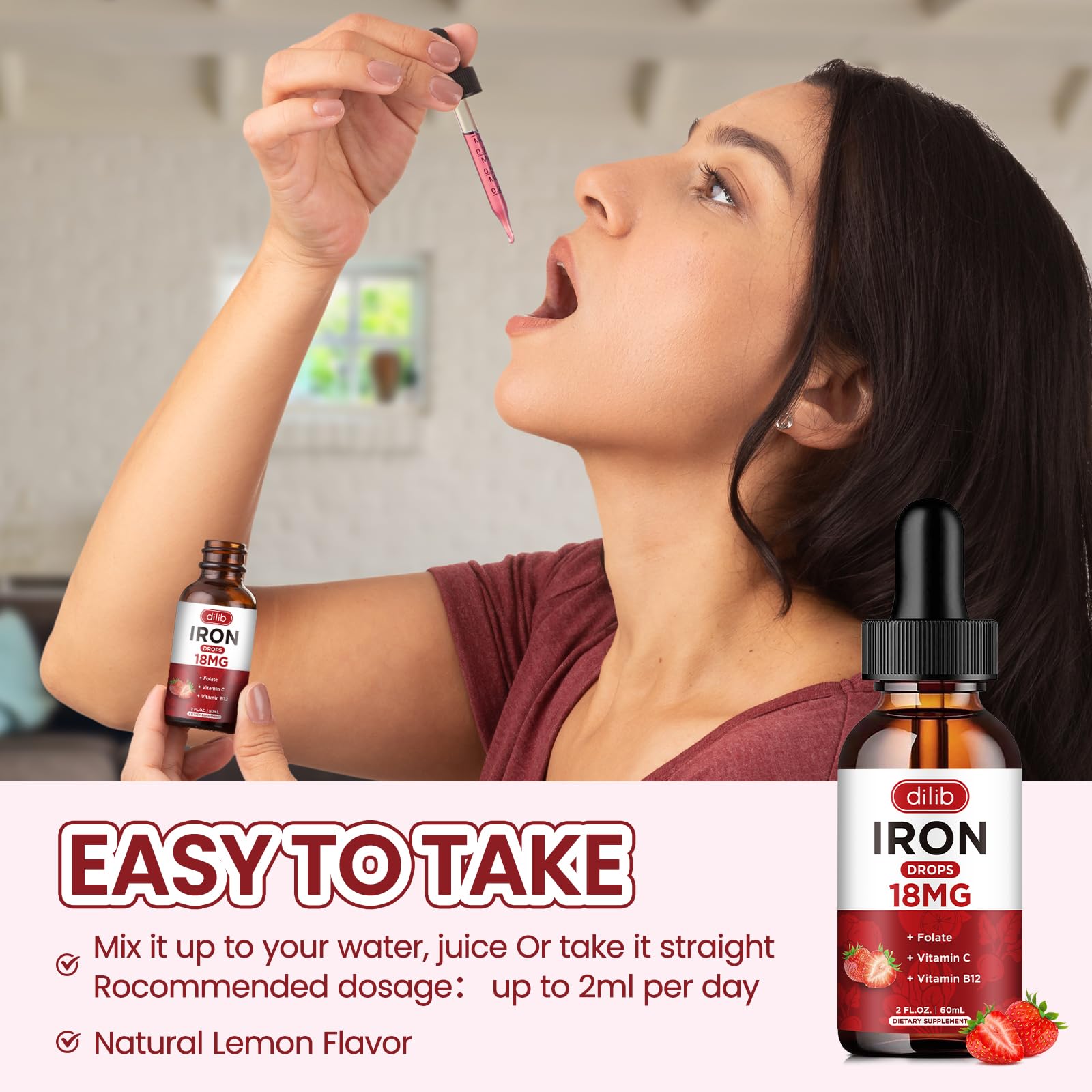 Dilib liquid iron strawberry two-pack showcases value and convenience.