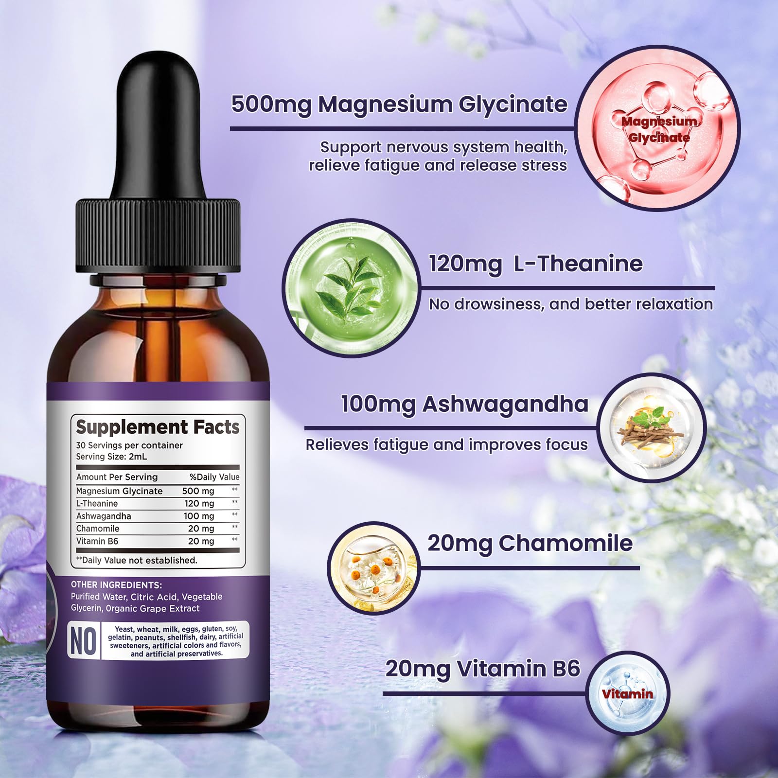 Dilib bottle label displays ingredients and vitamin B6