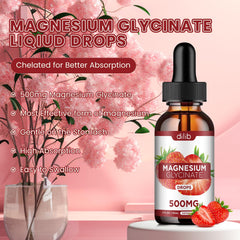 Dilib Magnesium Glycinate Drops strawberry flavor closeup for tasty daily use