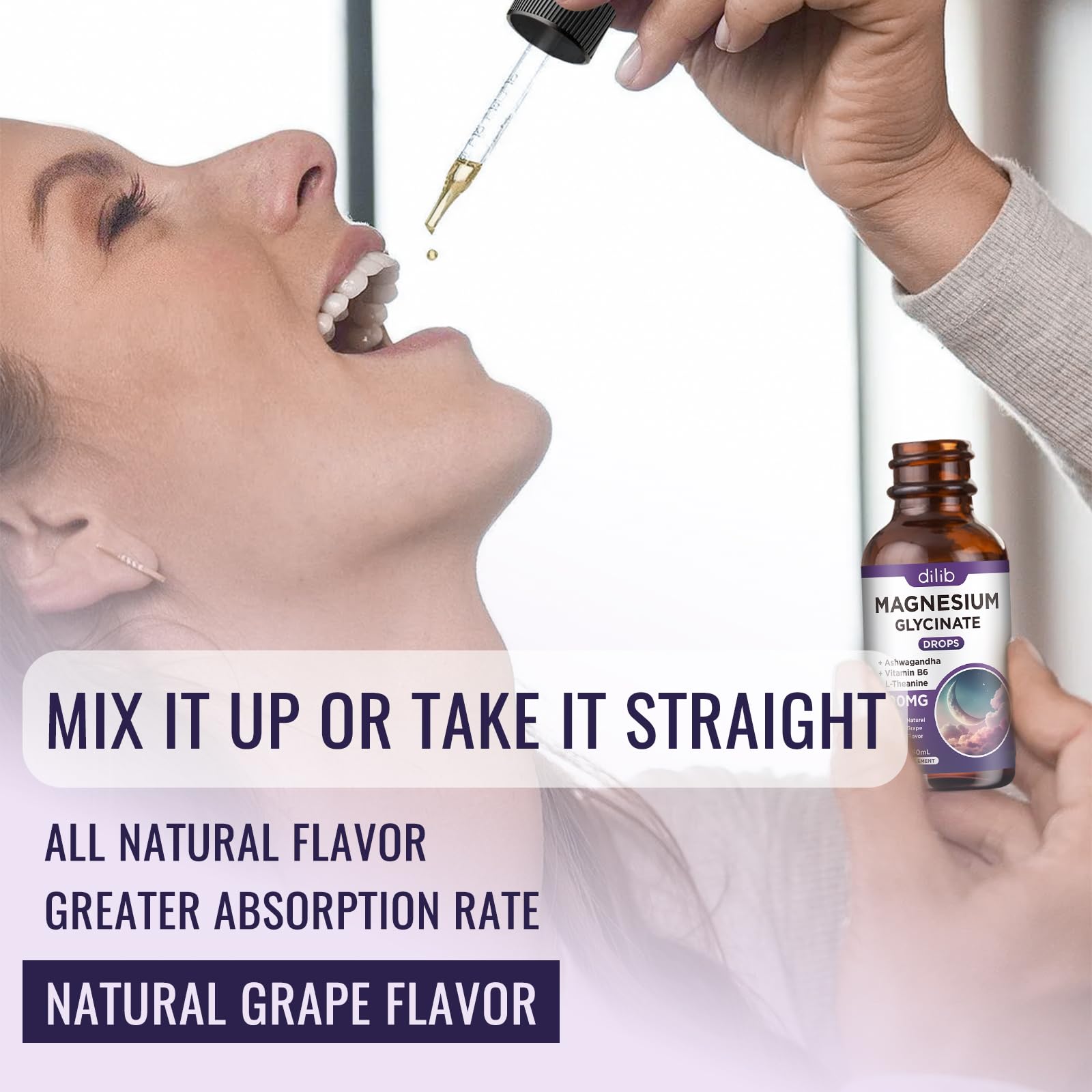 Dilib drops placed under the tongue for faster absorption