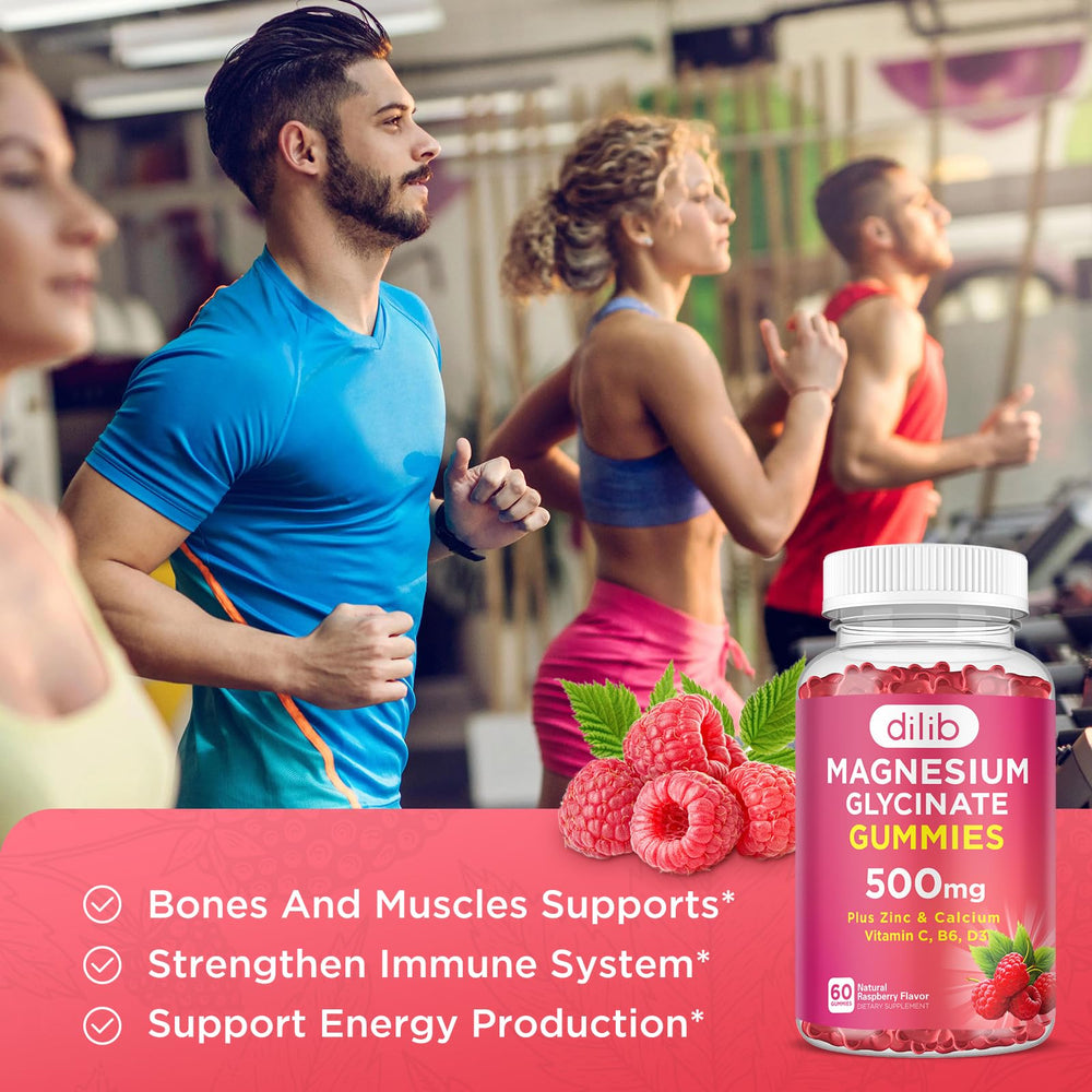 Dilib Magnesium Gummies sleep scene suggesting relaxation and nighttime routine.