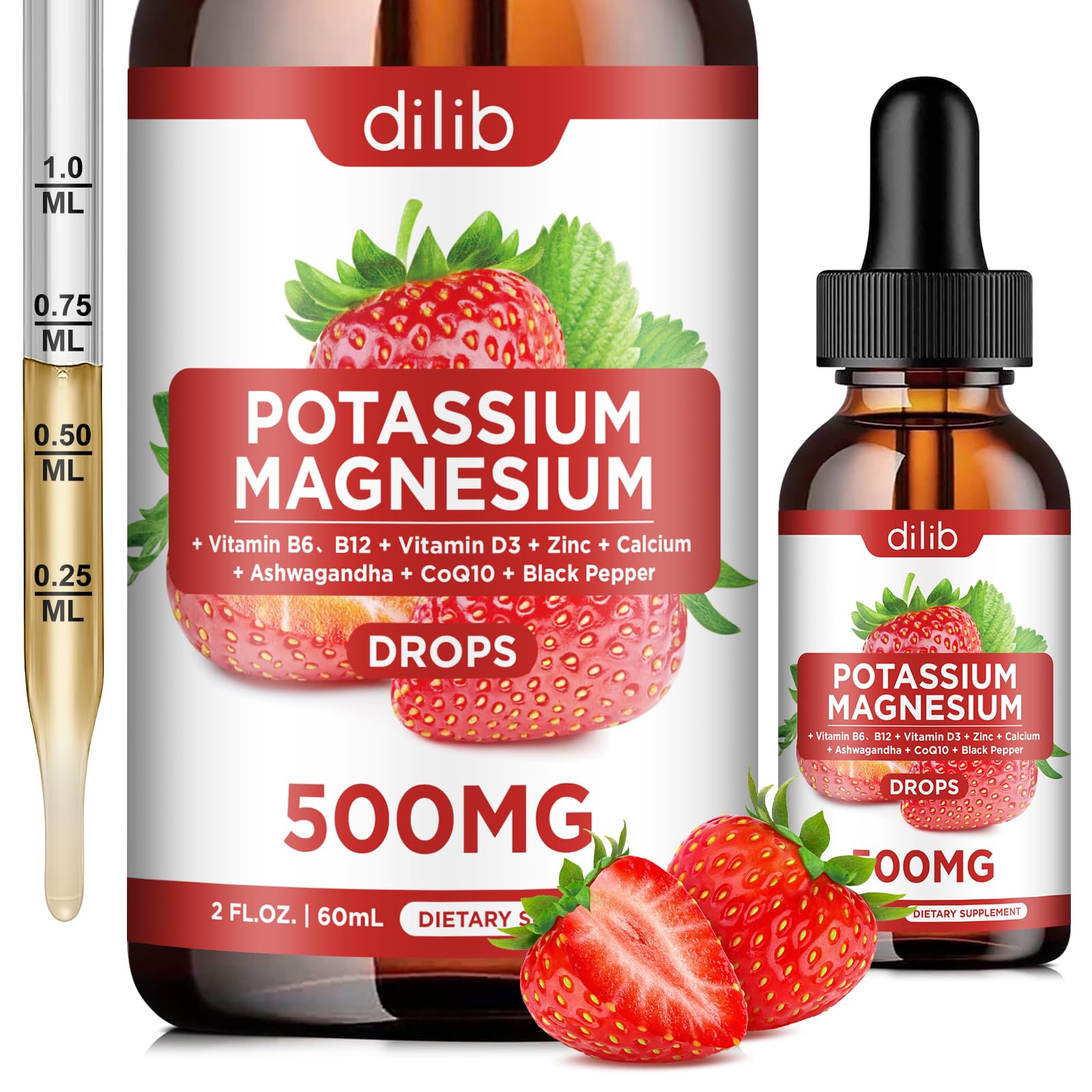 Dilib drops bottle for convenient daily mineral support