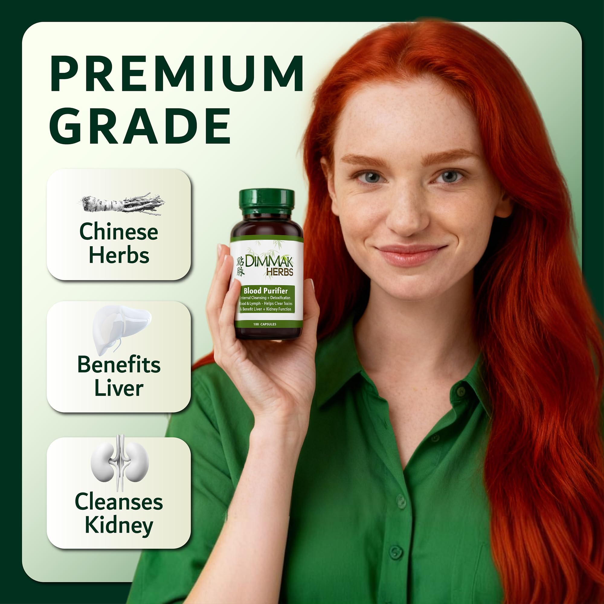 Dimmak Herbs Blood Purifier supports liver and kidney filtration.