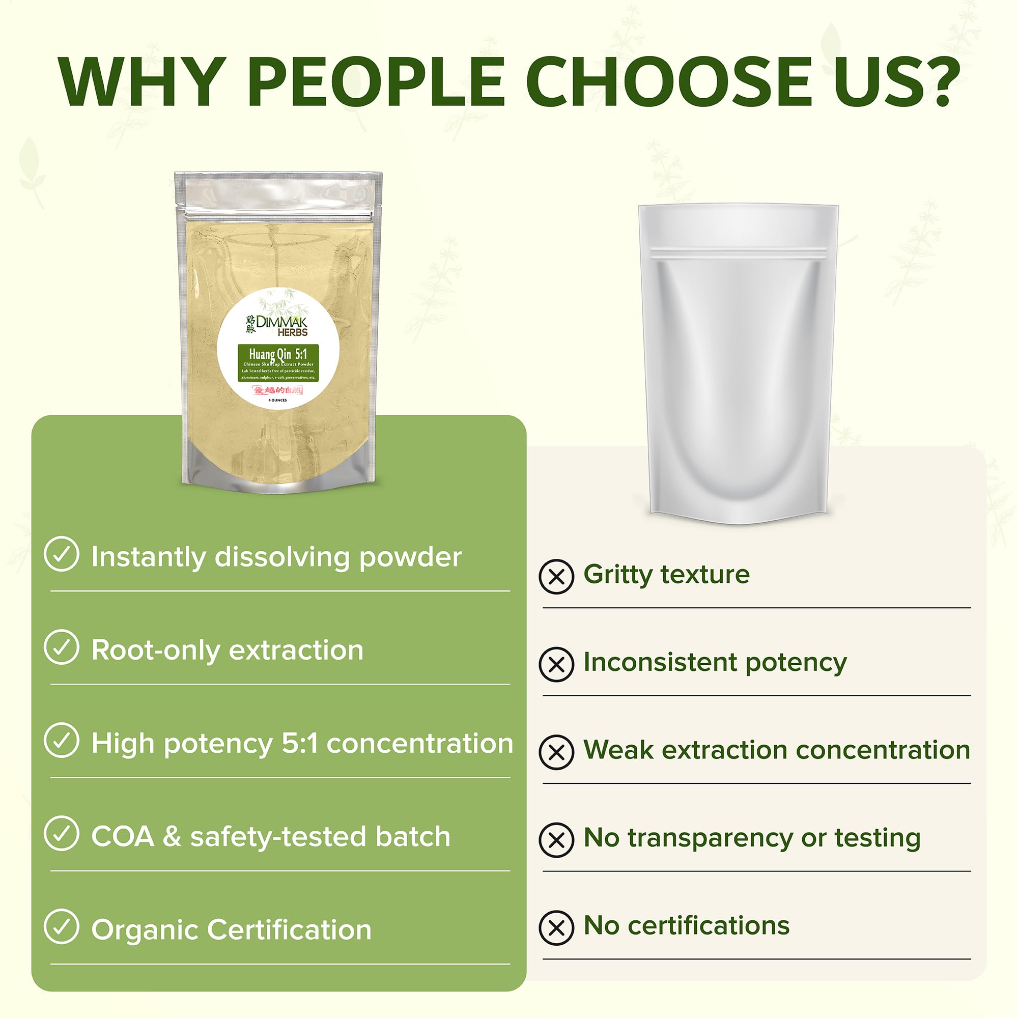 Dimmak Herbs organic seal on product packaging reinforcing USDA organic authenticity.