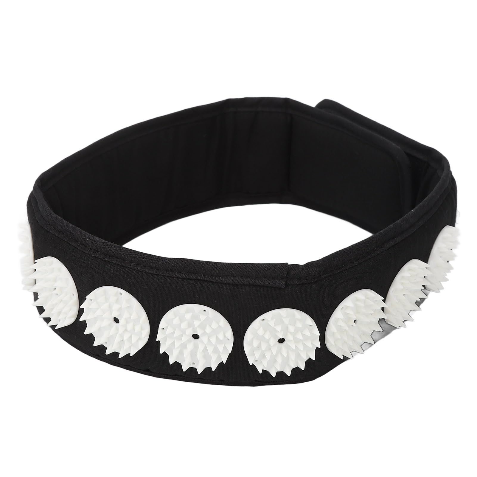 Dioche acupressure wrap headband worn on the head for targeted comfort.