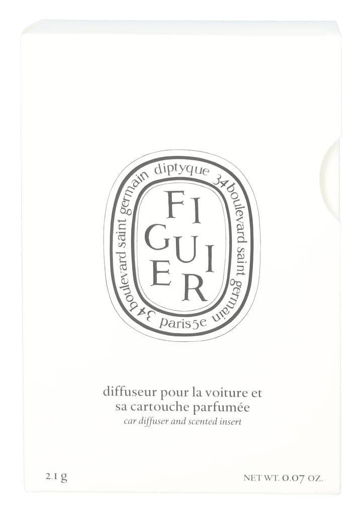 Diptyque car diffuser features an adjustable metal grill for customizable scent intensity