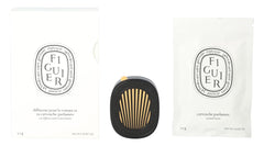 Diptyque car diffuser with Figuier insert for a subtle, uplifting cabin scent