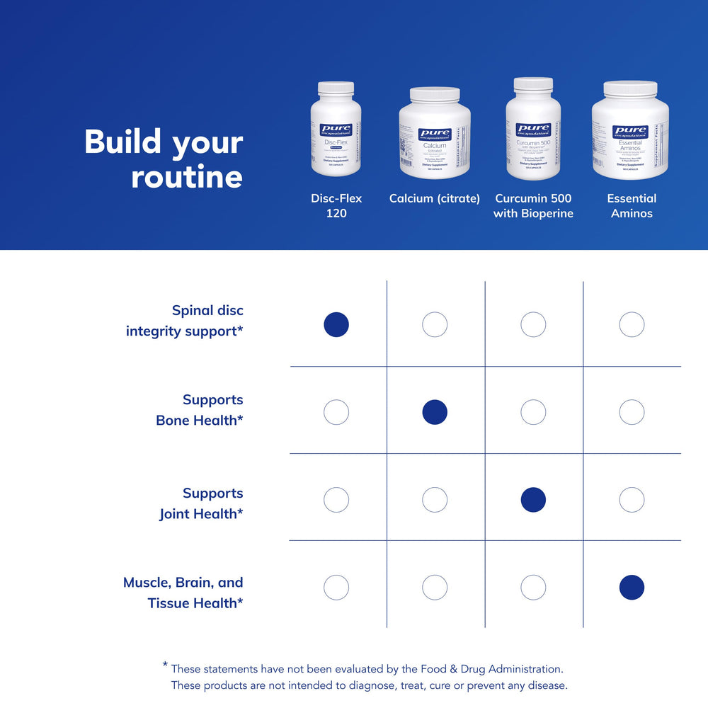 Disc-Flex vitamin blend emphasizing antioxidants and metabolism support.