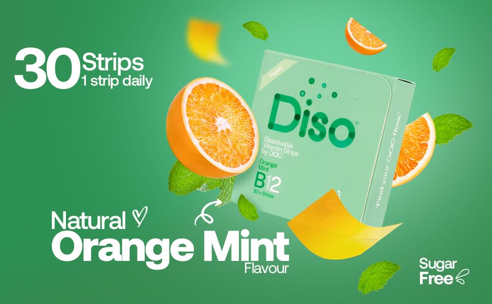 DISO B12 strip offers a sugar-free option for sugar-conscious diets.