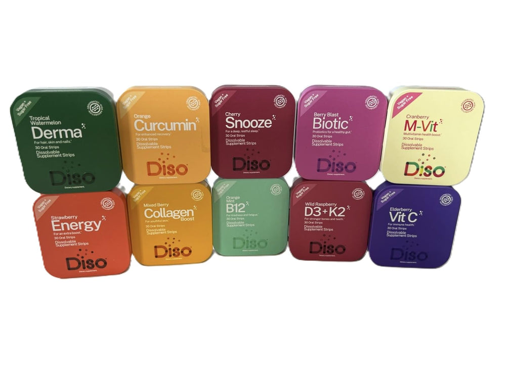 DISO D3+K2 individually wrapped strips ensure hygienic dosing.