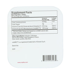 DISO D3+K2 strip packaging open showing individual doses.