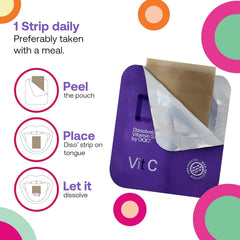 DISO Vitamin C strips elderberry dissolving on tongue for quick absorption