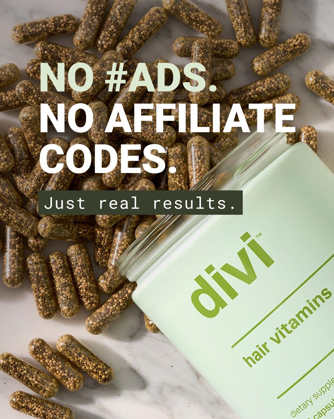 Divi Hair Vitamins stored in a cool, dark place.